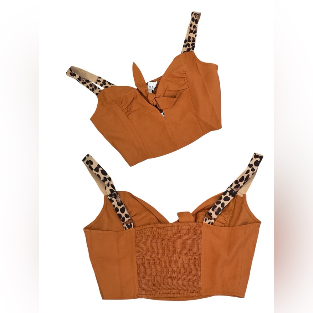 J.O.A. cheetah print crop cami